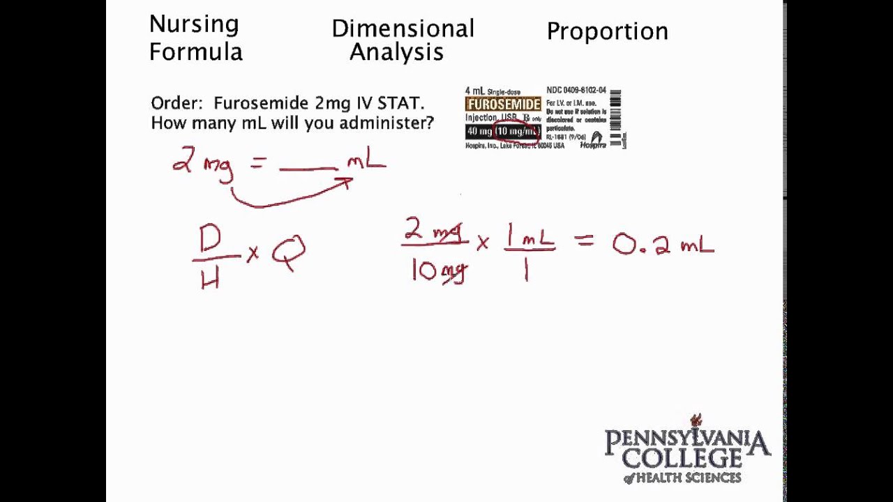 Dose Conversion #1 - mg to mL Using Label