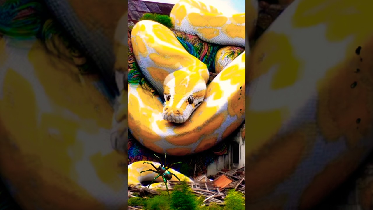 AI Travel Relaxing | Natural Discovery | Epic Compilation | Amazing Yellow Snake #shorts #viral #art
