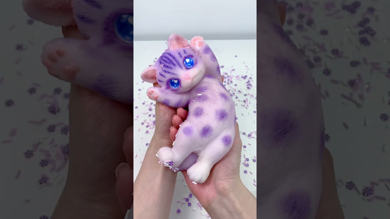 FUFUSQUISHY ASMR 🐱🐱Lavender Spots Cheer Cat