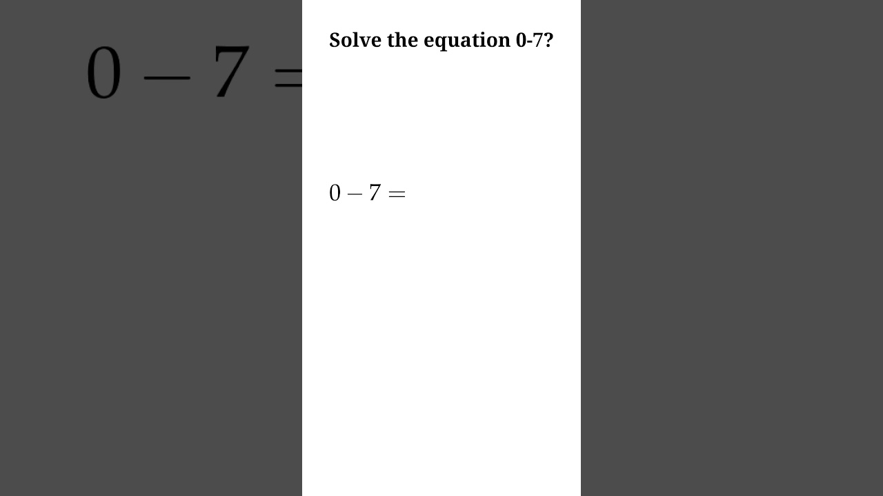 Solution to 0-7