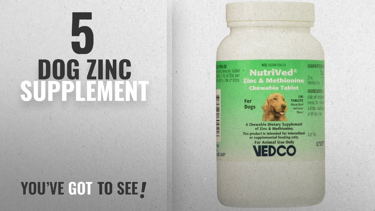 Top 5 Dog Zinc Supplement [2018 Best Sellers]: NutriVed Zinpro for Dogs (100 CHEWABLE Tablets)