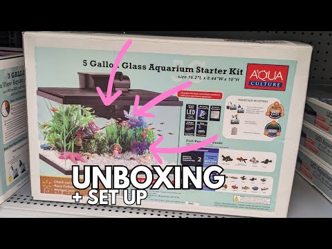 5 Gallon Aquarium Starter Kit by Aqua Culture Unboxing + Betta Fish Tank Set Up!