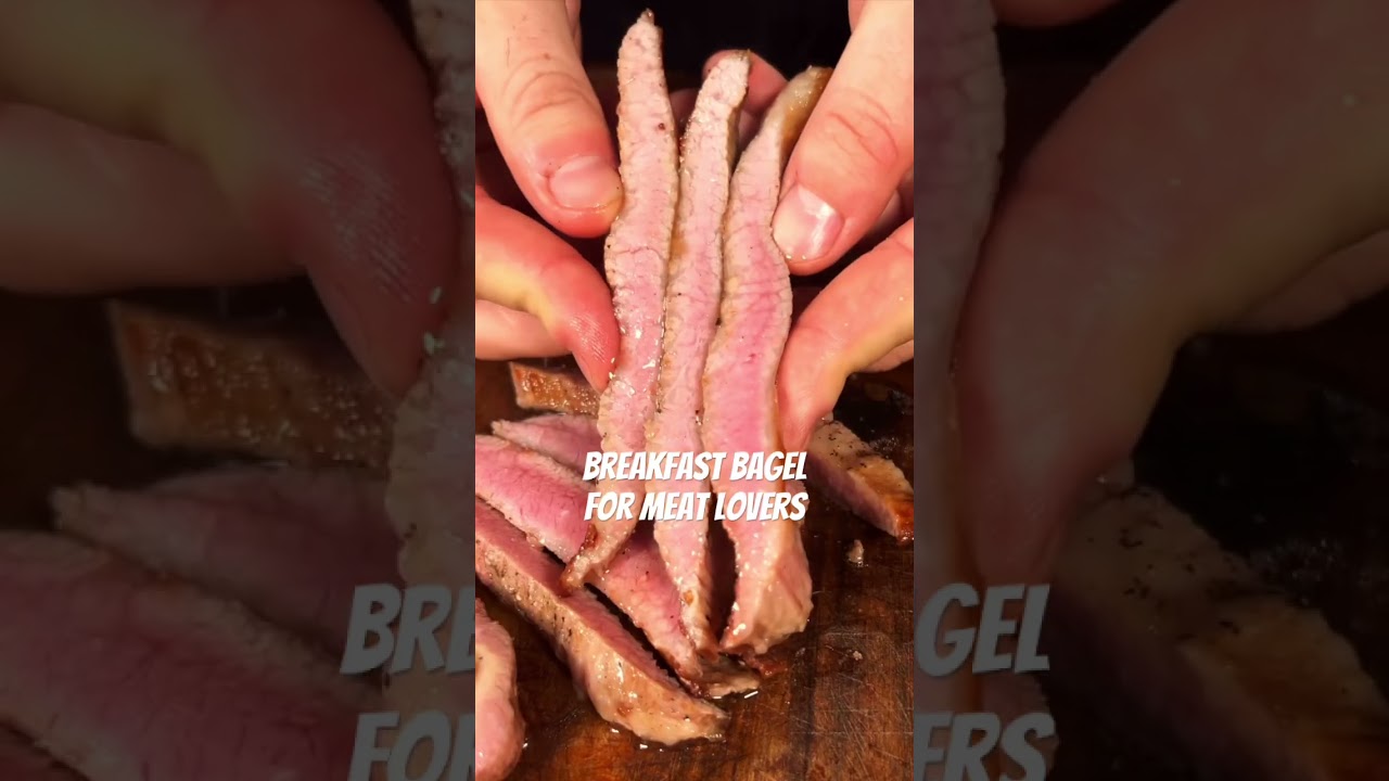 Breakfast Bagel for Meat Lovers 🥯🥩