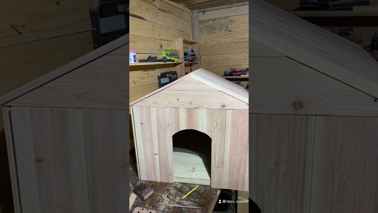 #diy #doghouse #cedar #woodworking #rustic #project