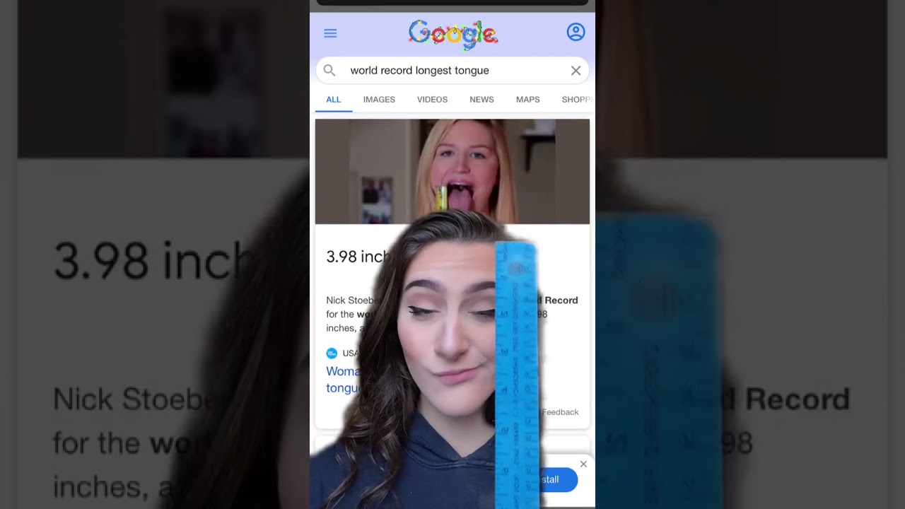 Women with Longest Tongue - World Record Breaker