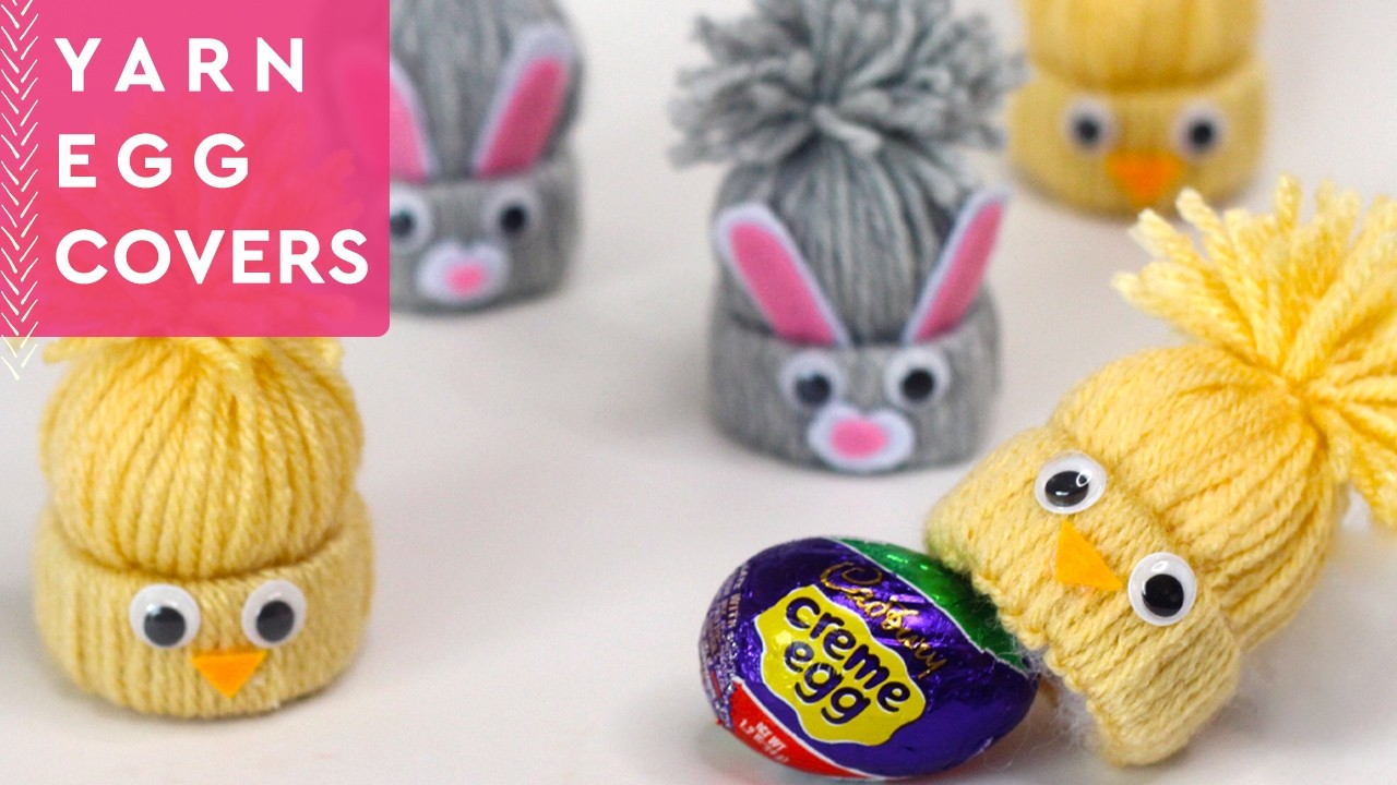 Easy Creme Egg Covers 🐤 Easter Bunny & Chick Yarn Craft | @studioknit