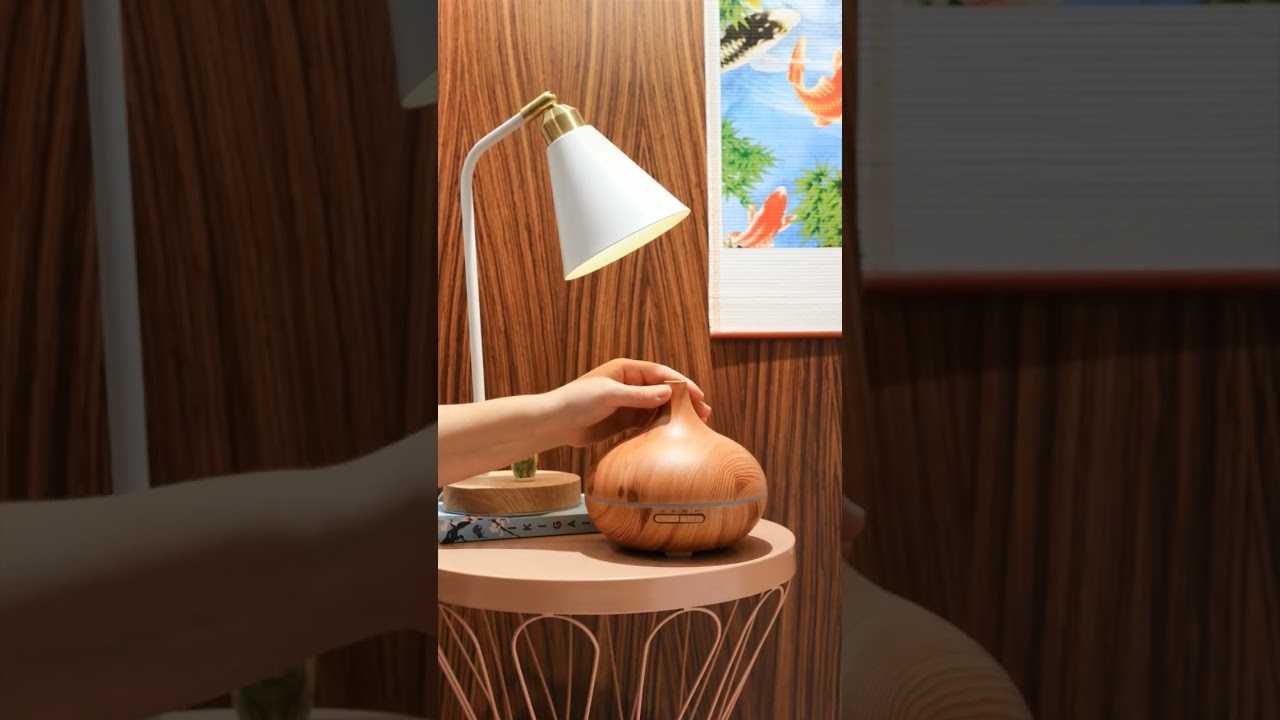 Woodgrain Ultrasonic Diffuser with Relaxing Essential Oil Blend