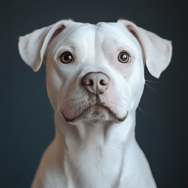 white pitbull mixed with bulldog