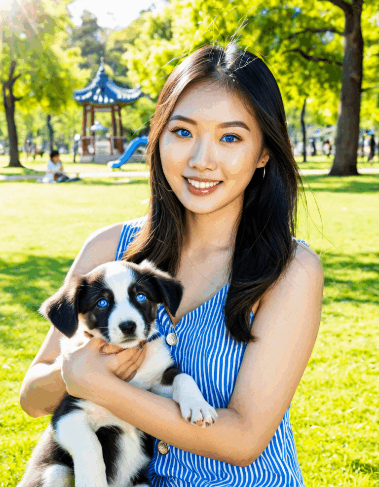 blue eyed asian