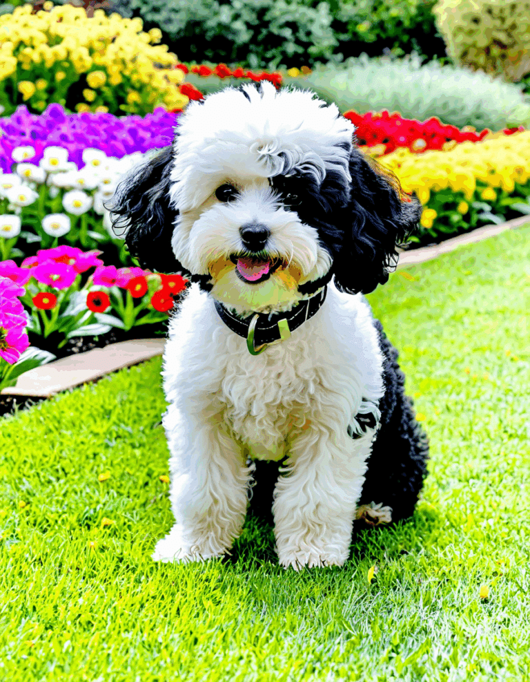 black and white maltipoo