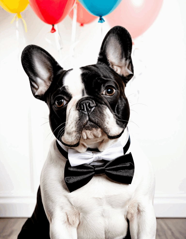 black white french bulldog
