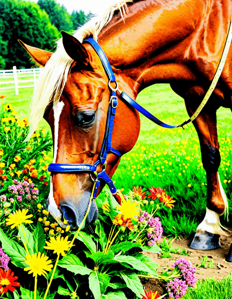 can eating weeds make a horse stiff