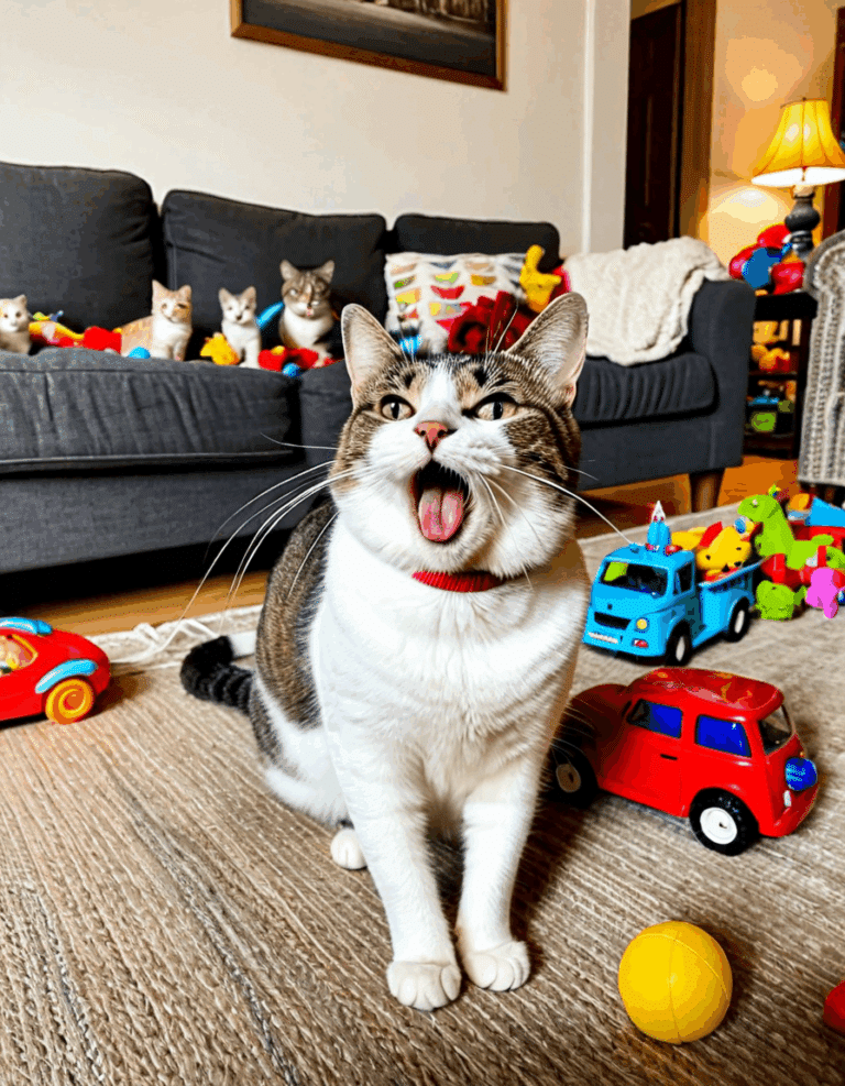 cat is sneezing