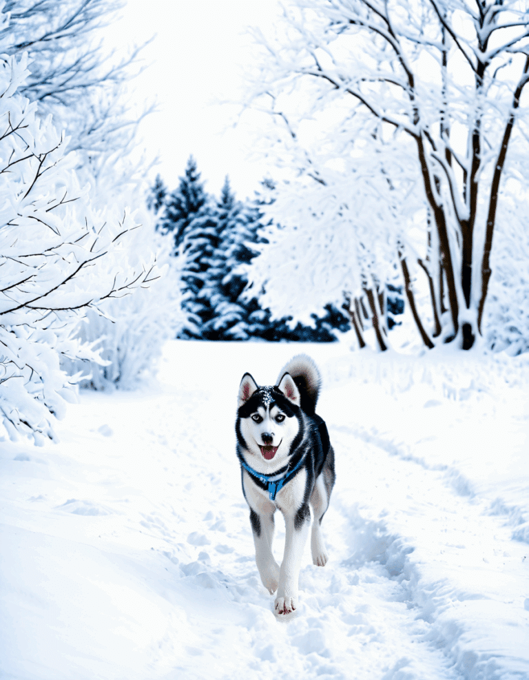 husky dog white