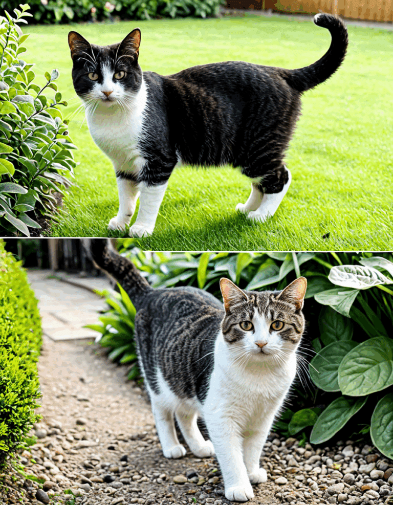 male cat before and after neutering