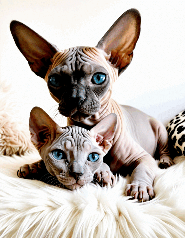 sphynx with hair