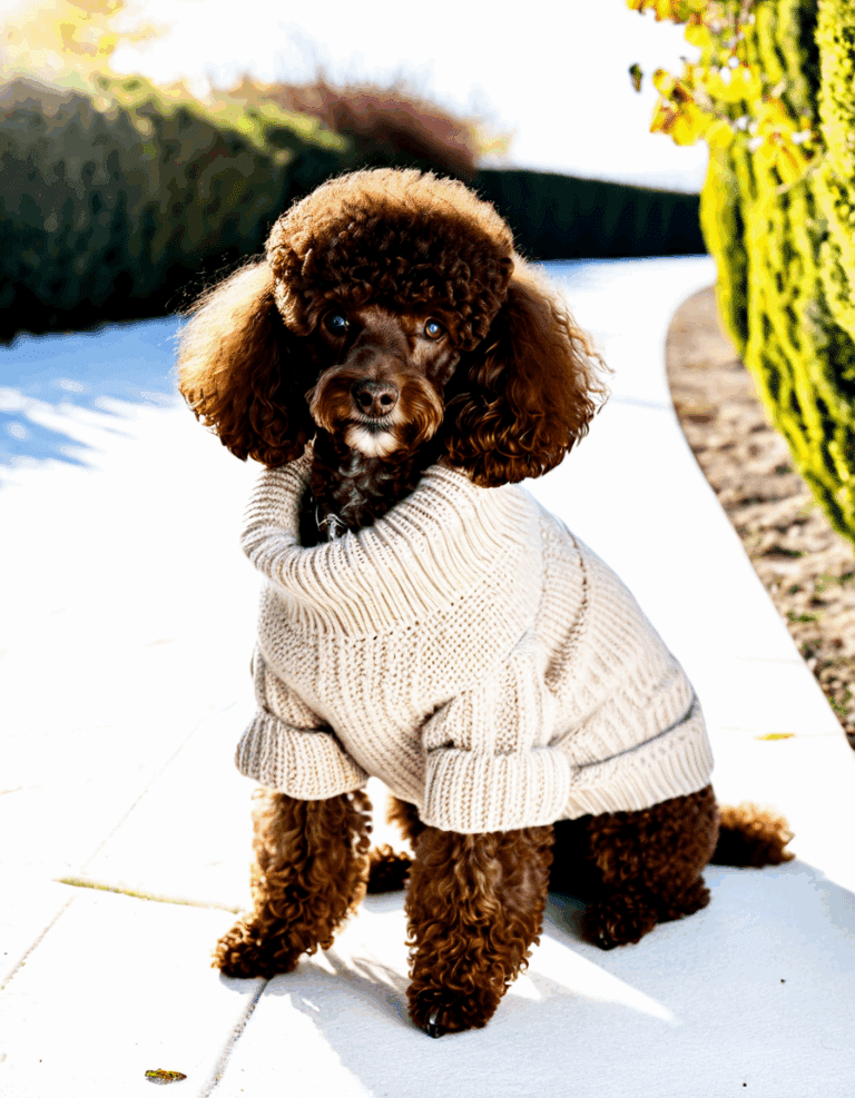 brown poodle dog