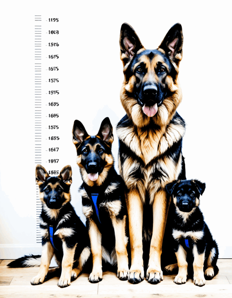 german shepherd growth height chart