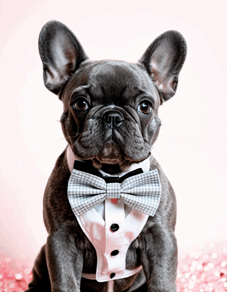 grey french bulldog puppy