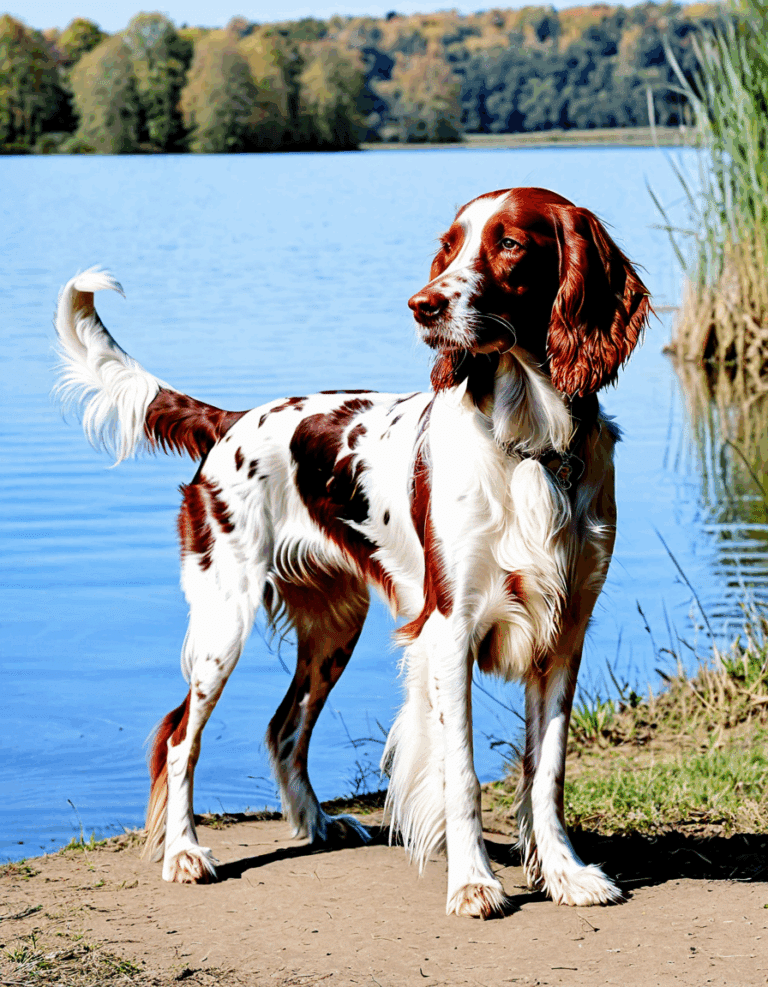 red and white setter