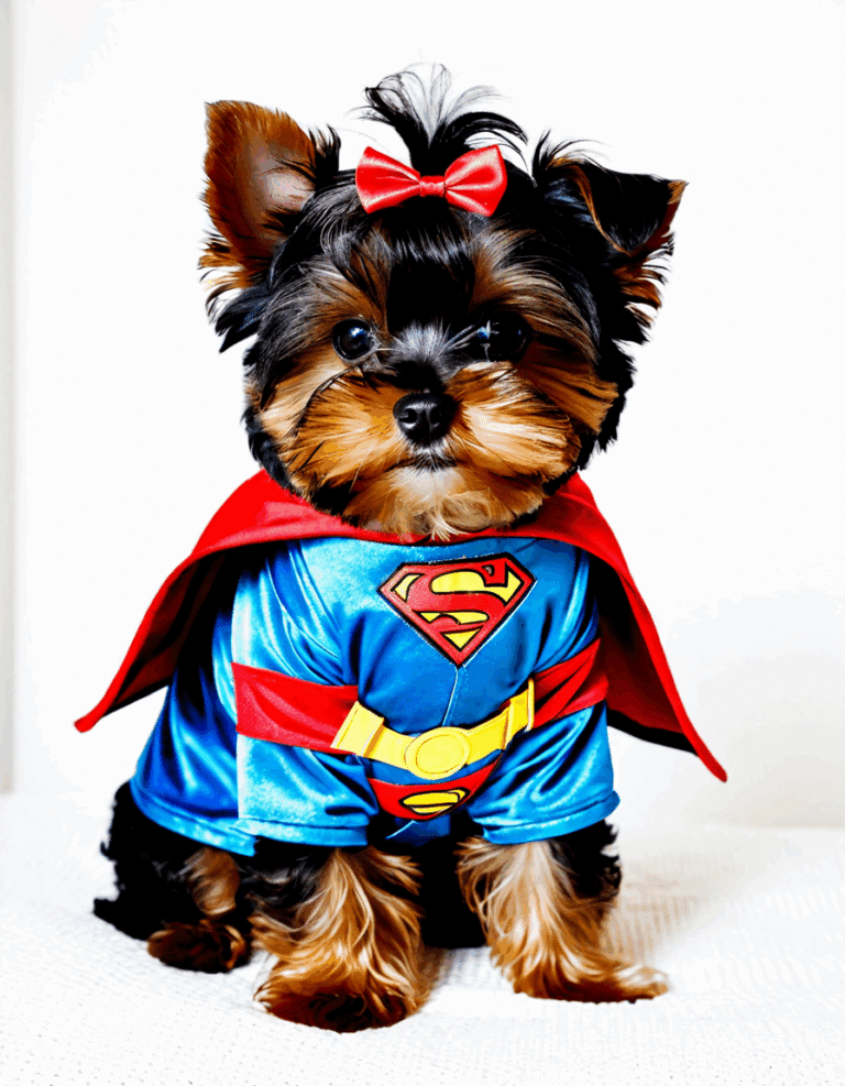 yorkie poo dressed up