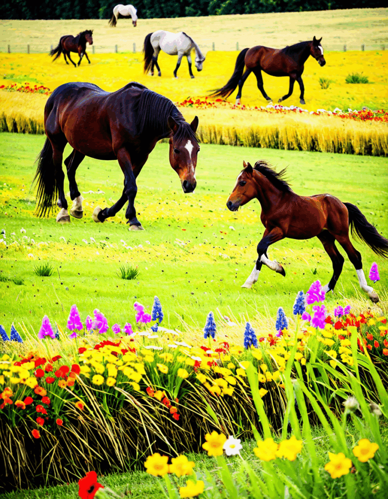 hay and horses