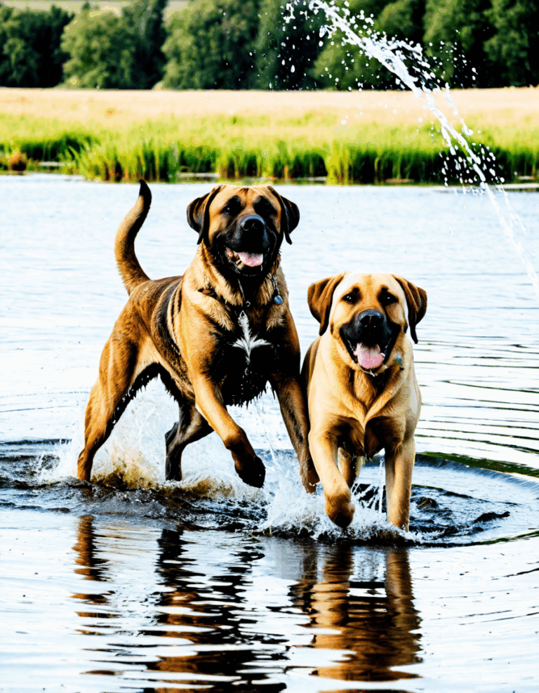 mastiff and labrador