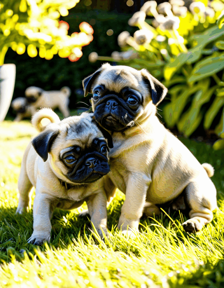 newborn pugs