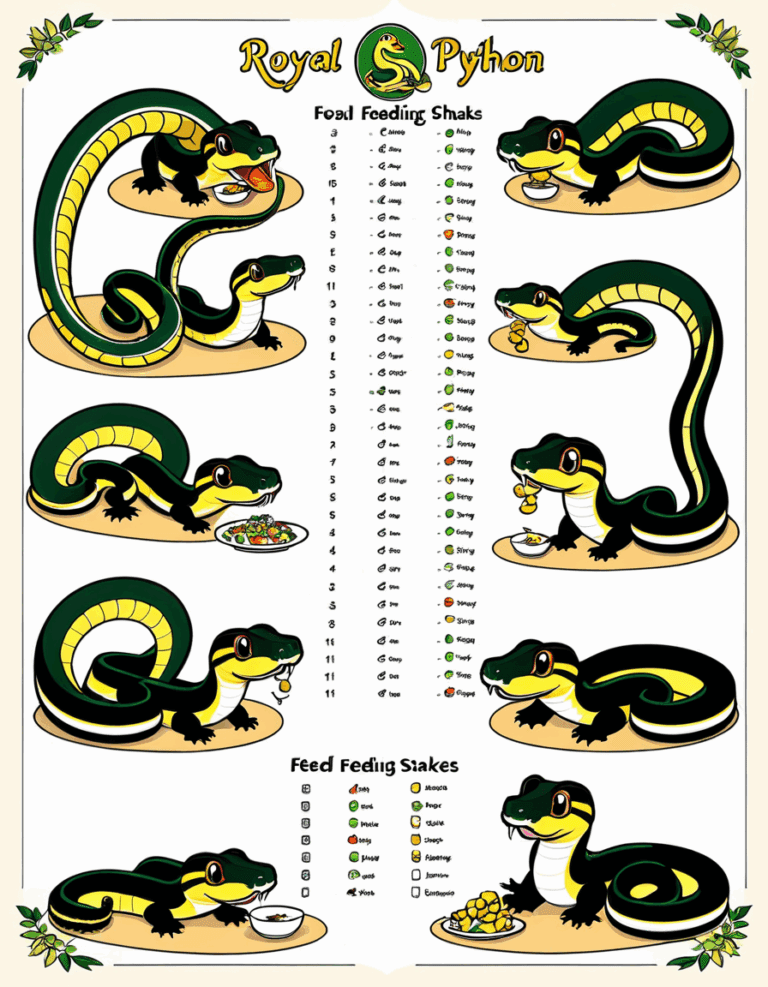 royal python feeding chart