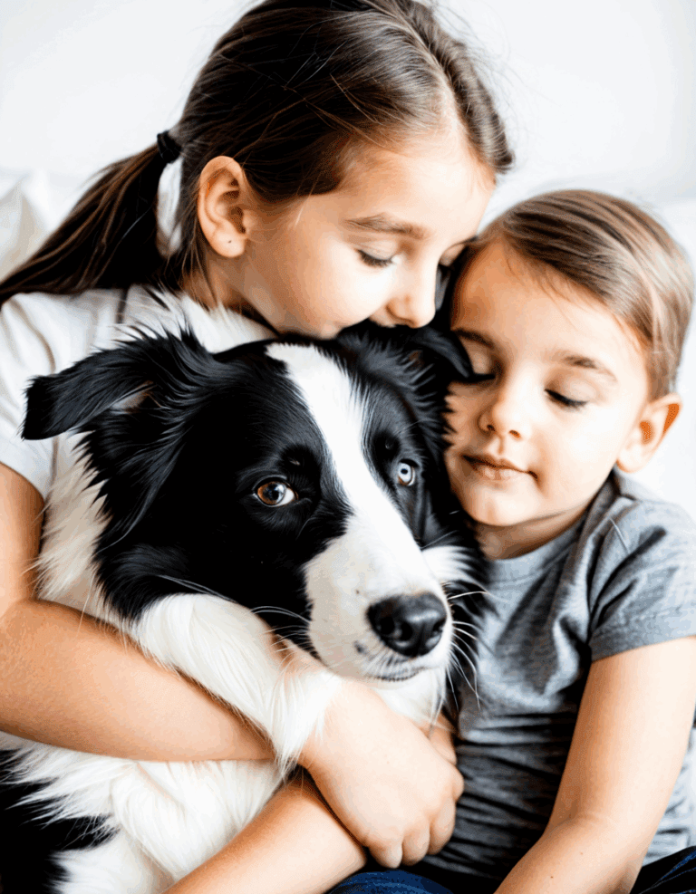 white and black border collie