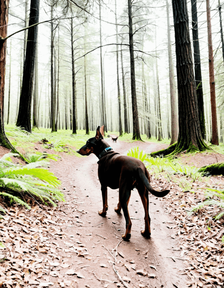 chocolate doberman