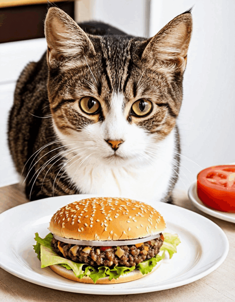 can cats eat raw or cooked hamburger meat