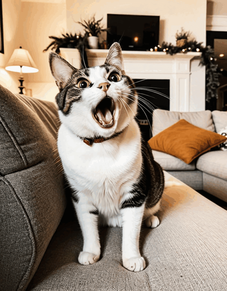 cat barking