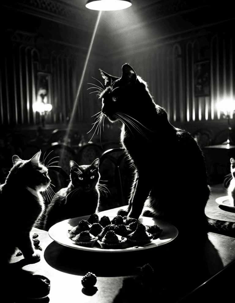 cat noir eating cats