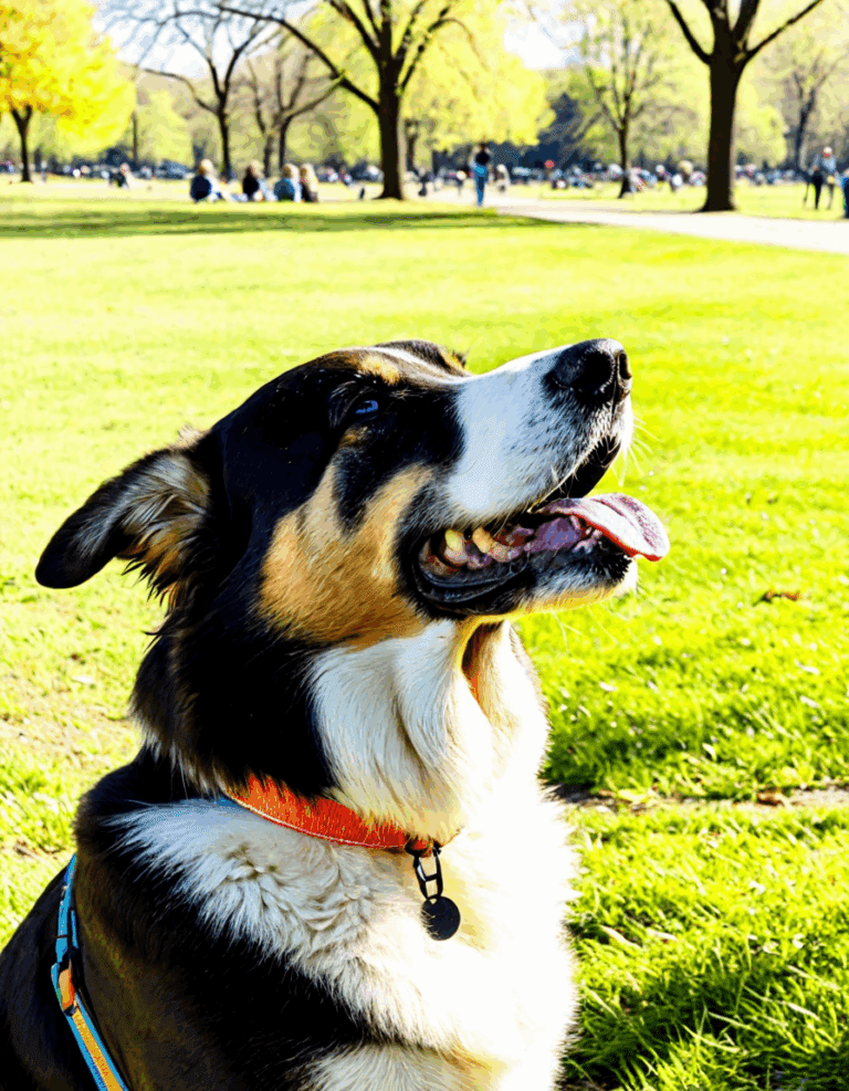 heavy breathing dog