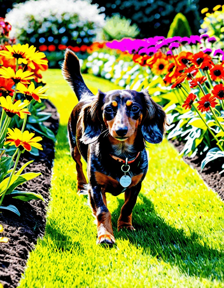 long hair dapple weiner dog