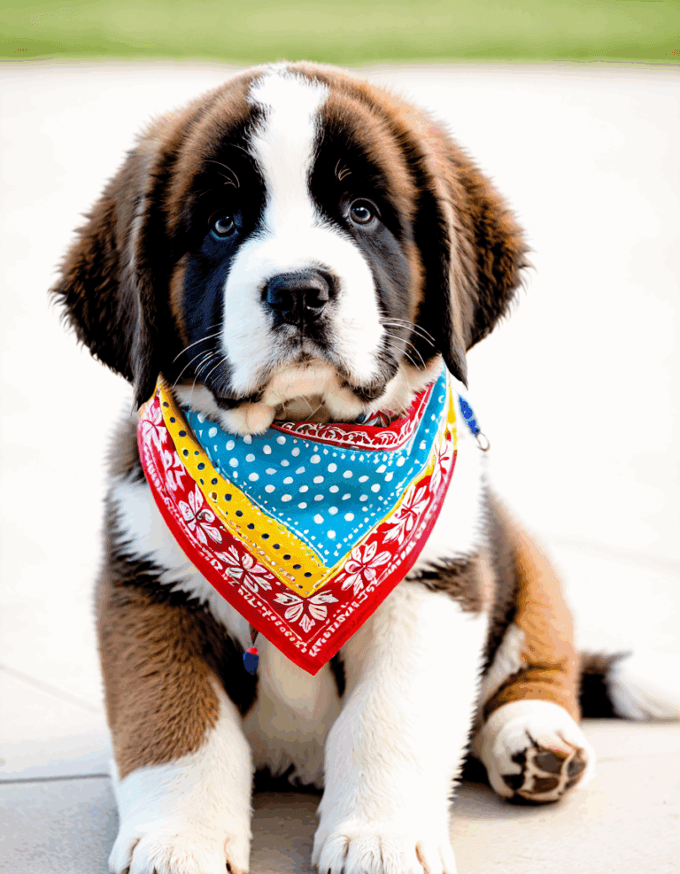 saint bernard dog puppy