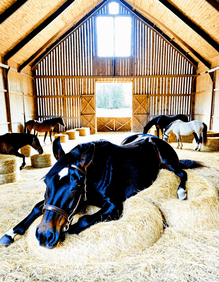 should horses lay down