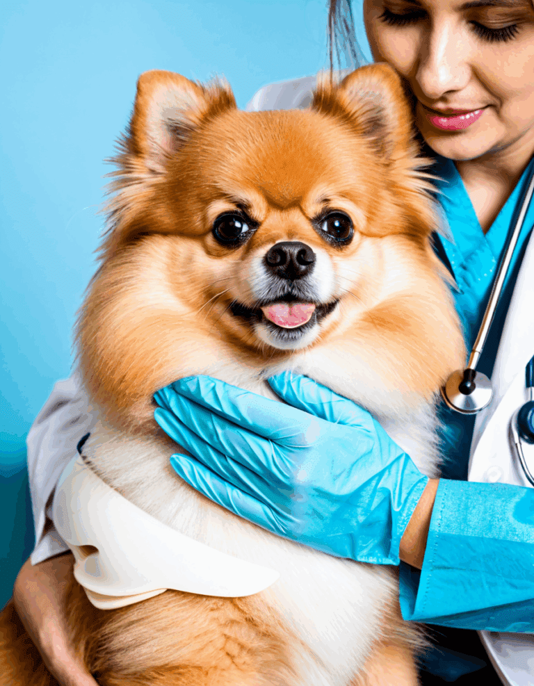 signs of neck injury to pomeranian dog