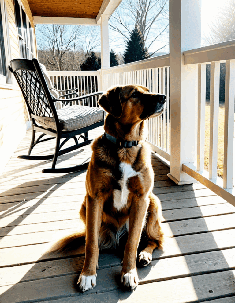 why do dogs sit facing away from you