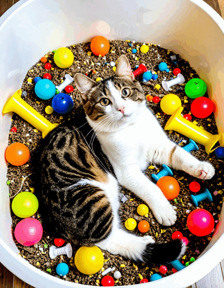 why is my cat laying in the litter box