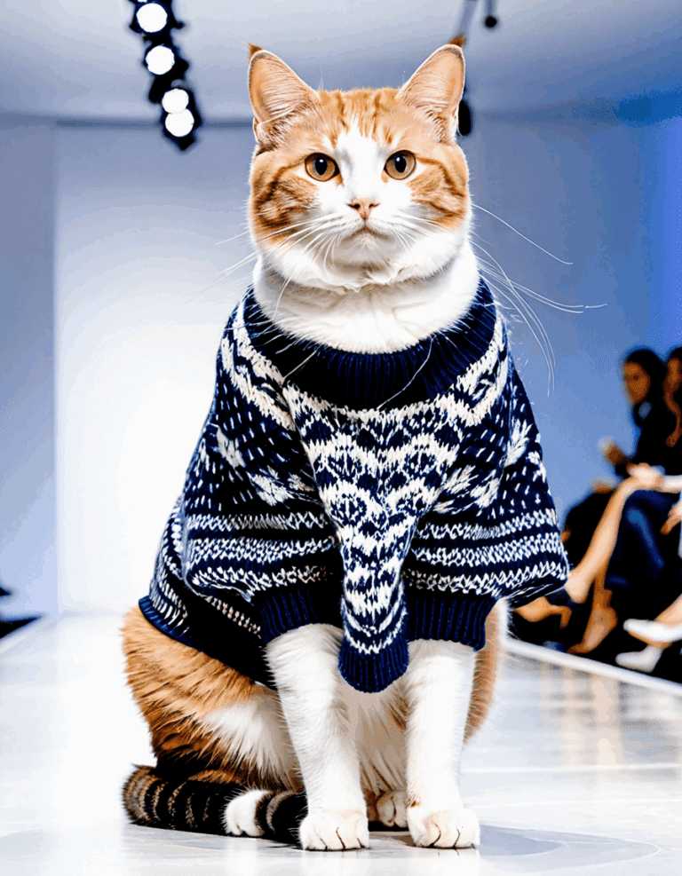 cat in sweater