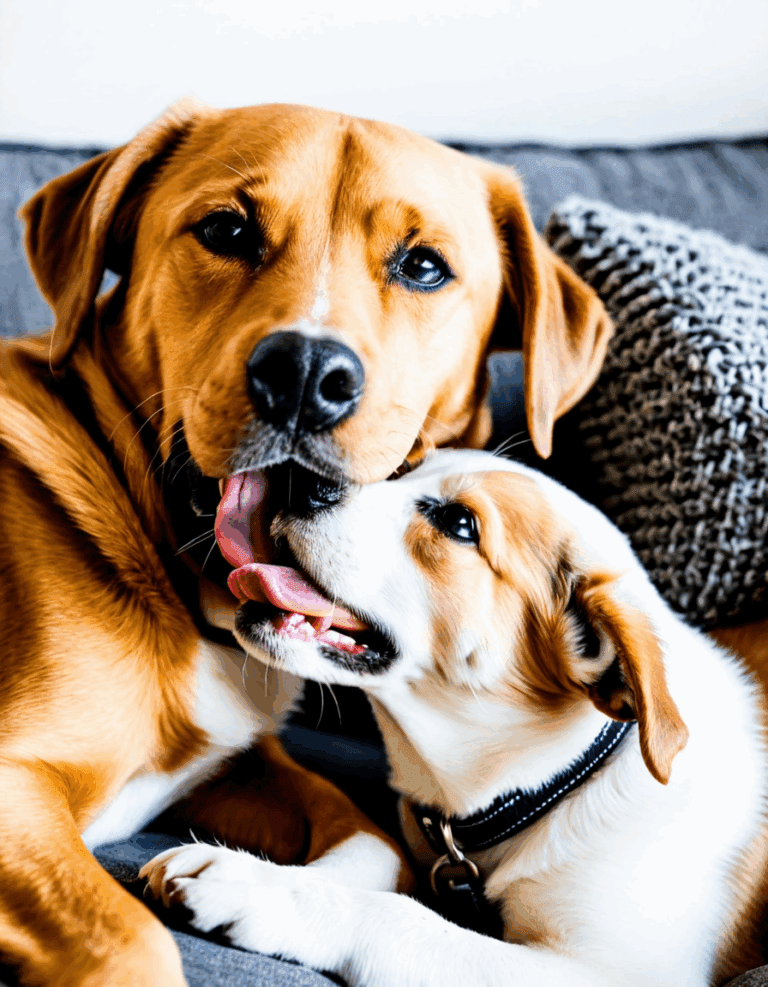 why do dogs lick each others mouths