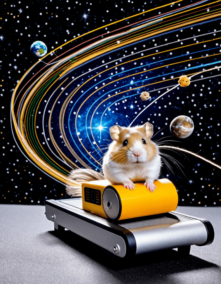 exersizeing hamster