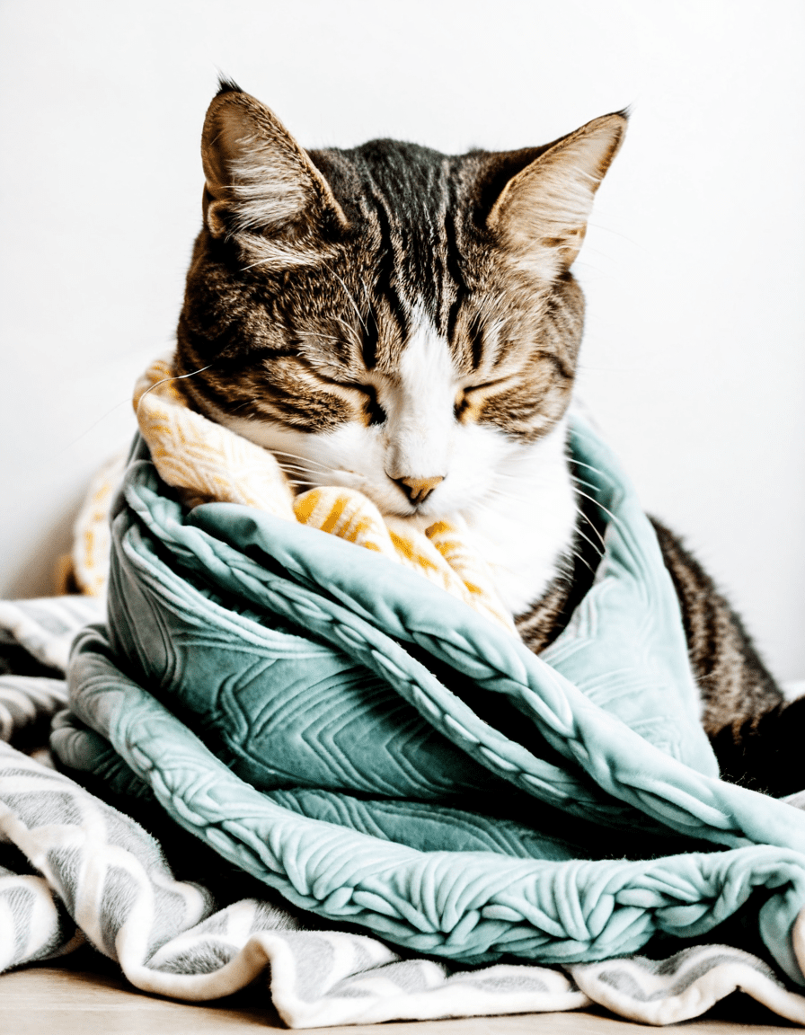 Image showcasing Cat Kneading And Holding Blanket In Mouth: Why Do They Do It?