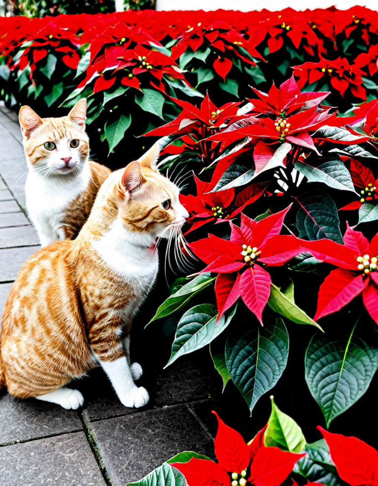 poinsettia cats