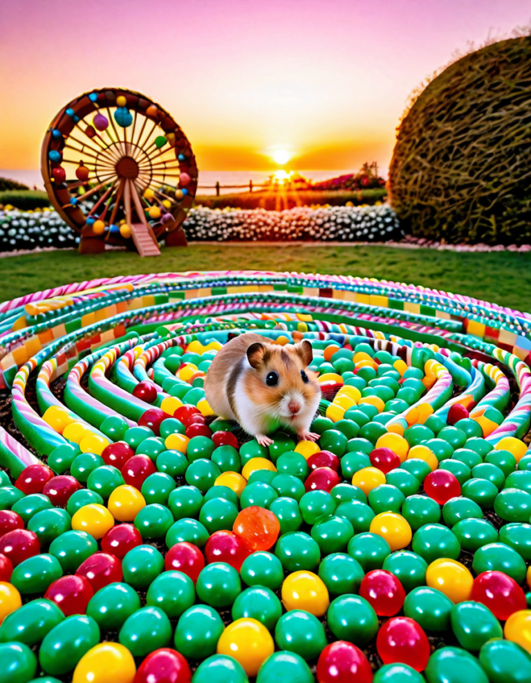 exercising hamster