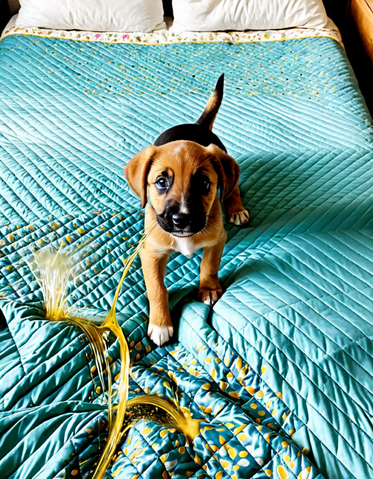 why does puppy pee on my bed
